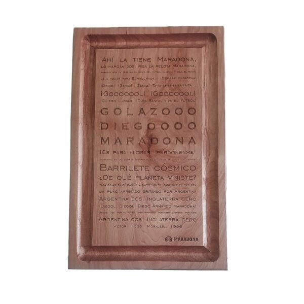 TABLA PARA PICAR CHICA GRABADAS, Madera Lenga - MARADONA - Image 4